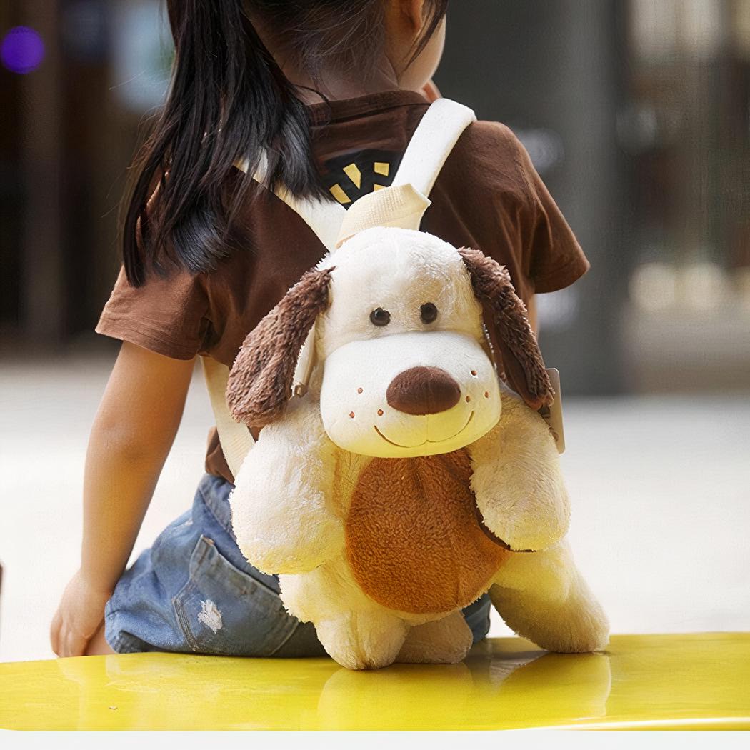 sac à dos chien en peluche