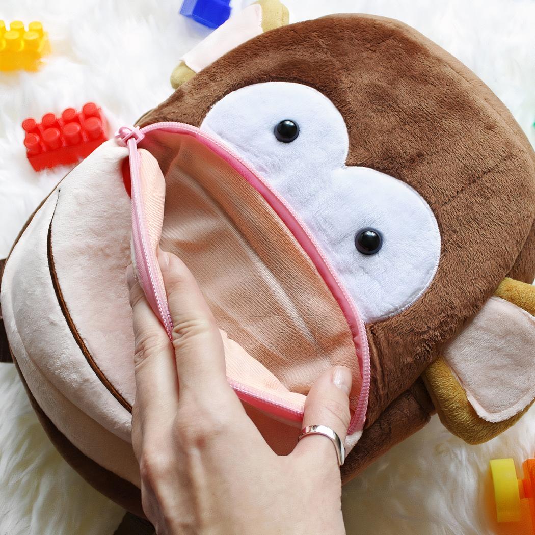 sac à dos en peluche singe