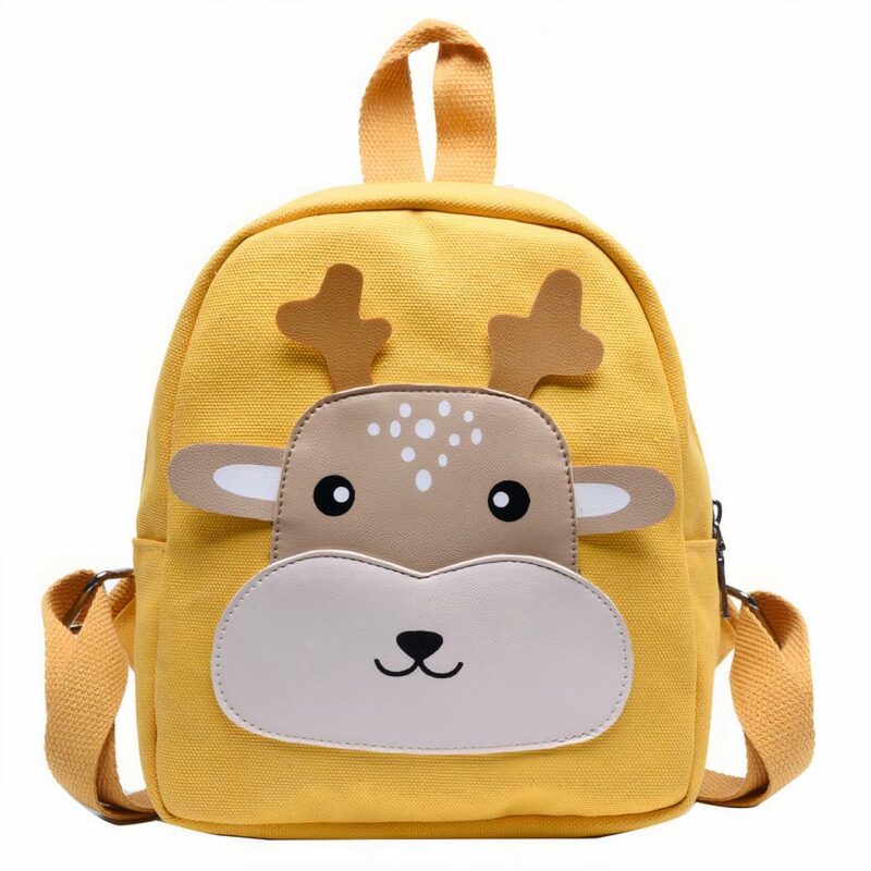 sac à dos d'école décoré d'un cerf