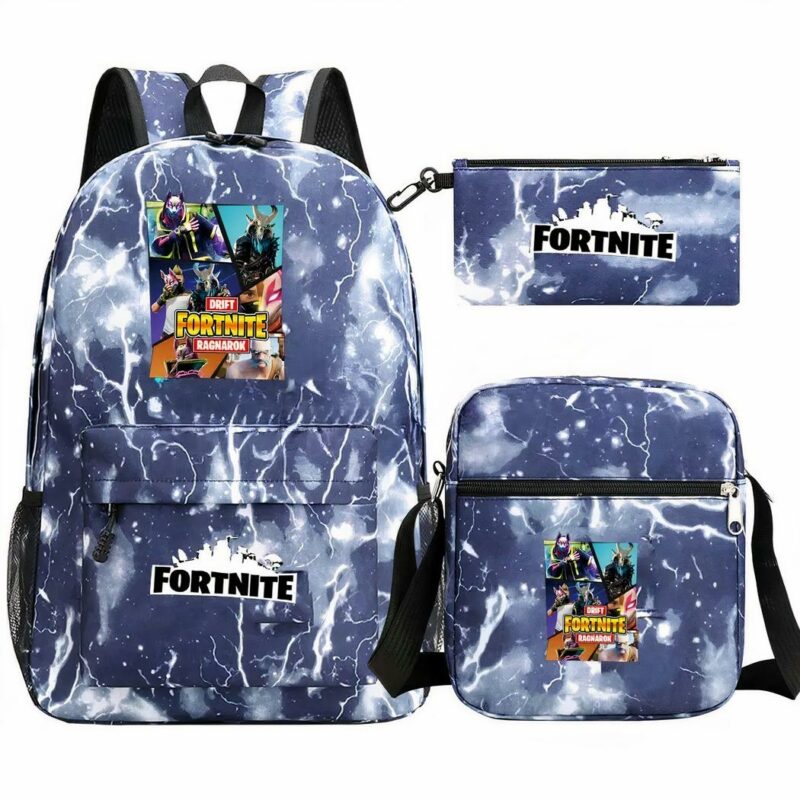 sac à dos Fortnite bleu aux éclairs