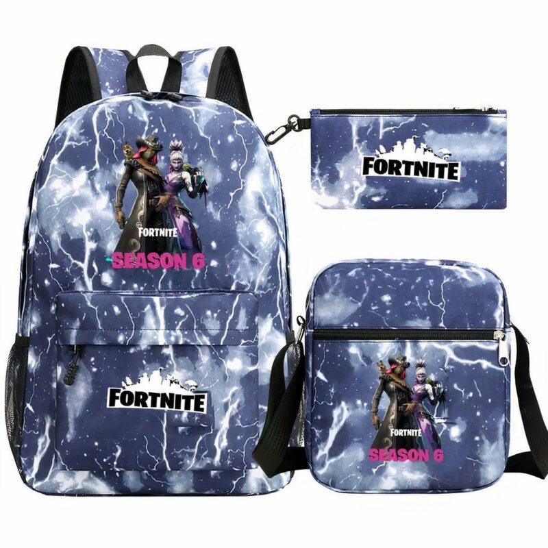 sac à dos Fortnite bleu accessoires inclus