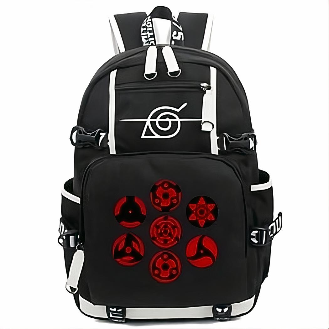 sac à dos noir avec design Naruto