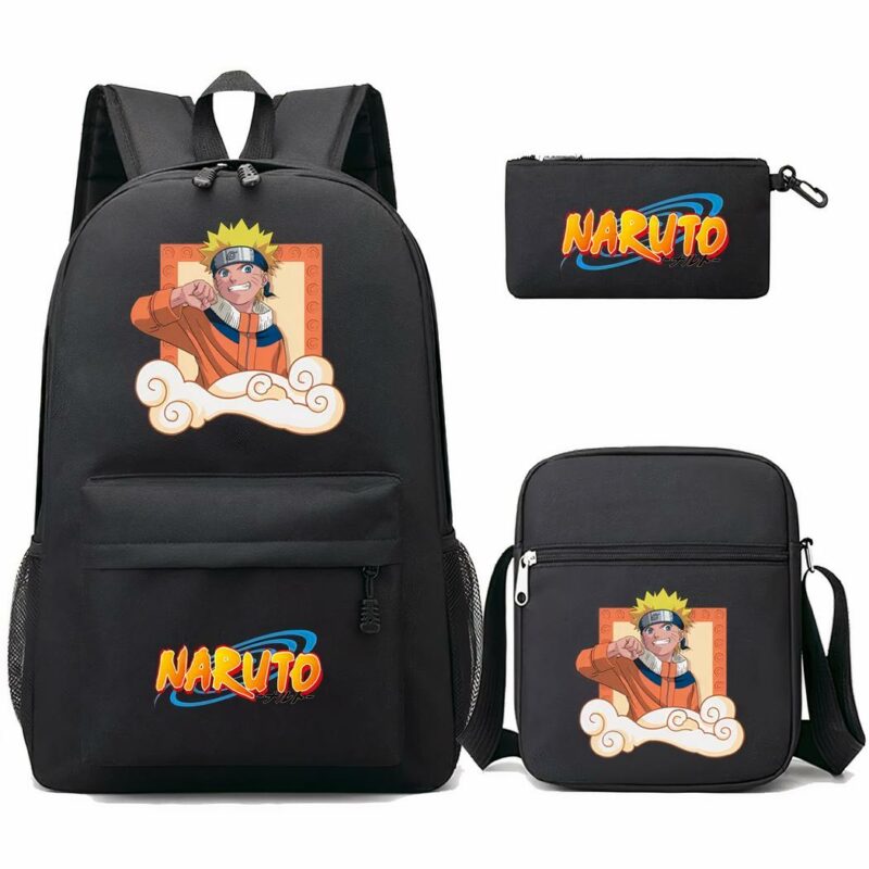 sac à dos noir Naruto pratique