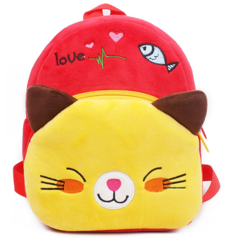 Sac à dos en peluche chat pour enfant