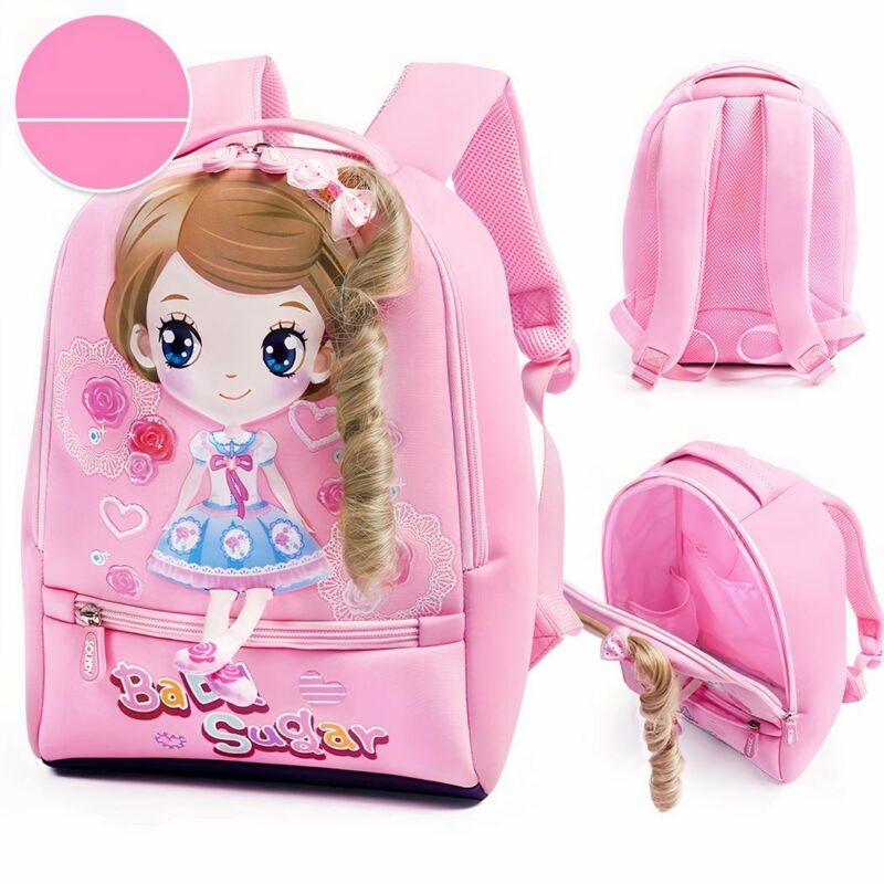 sac à dos tendance poupée avec mèches