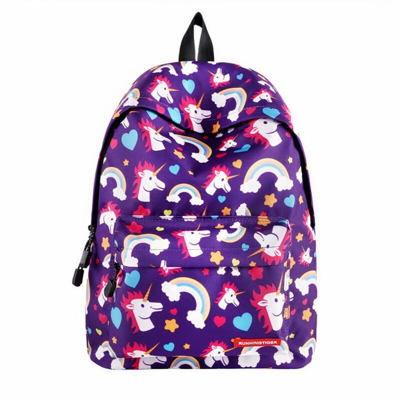 sac à dos licorne avec motifs colorés