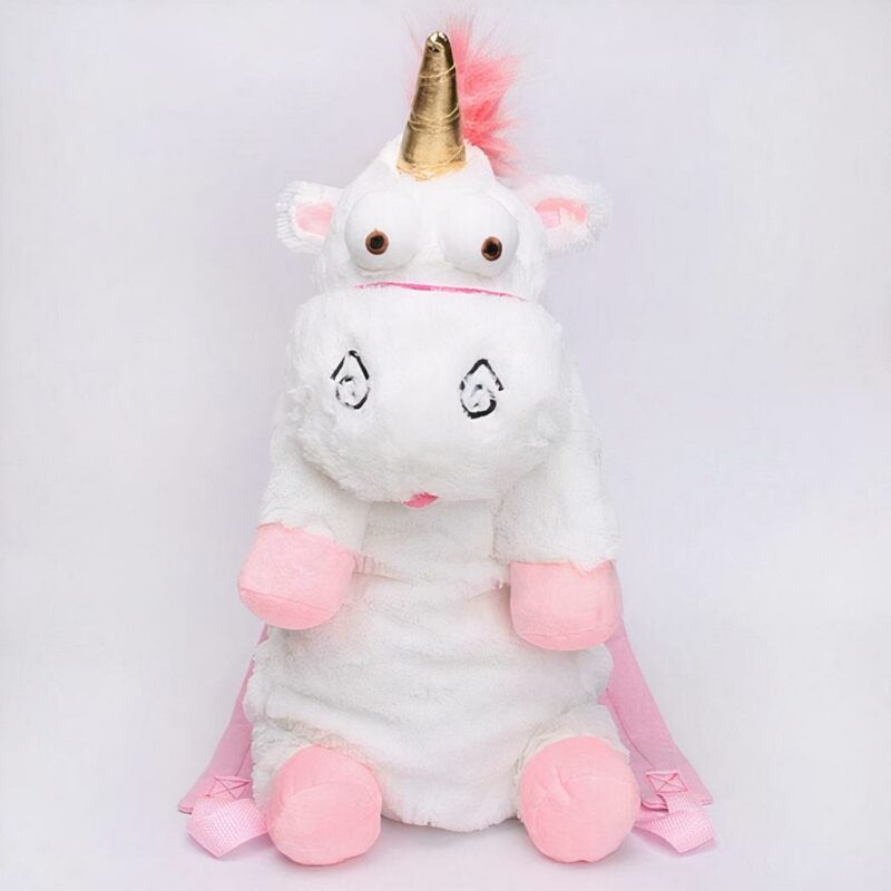 sac à dos en peluche en forme de licorne