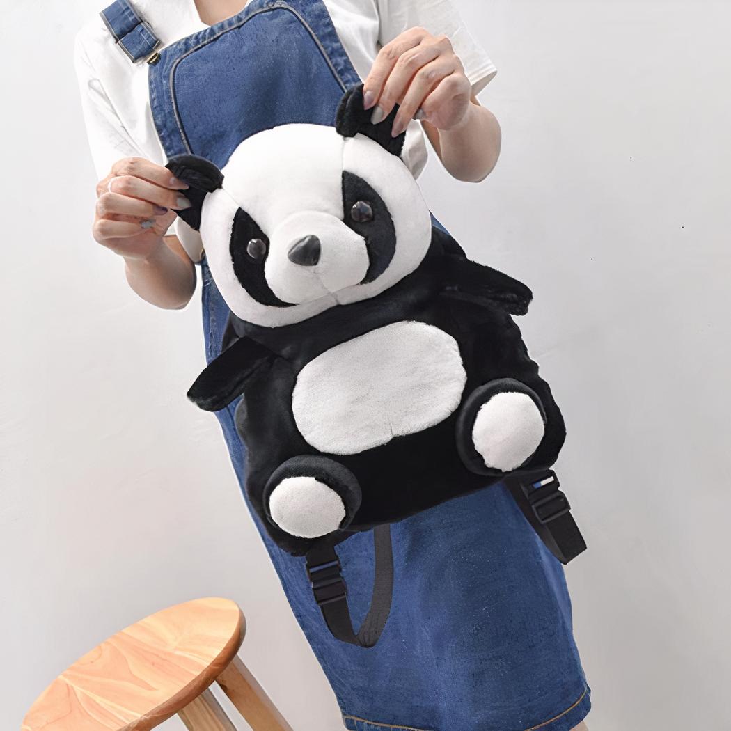 sac en peluche forme panda