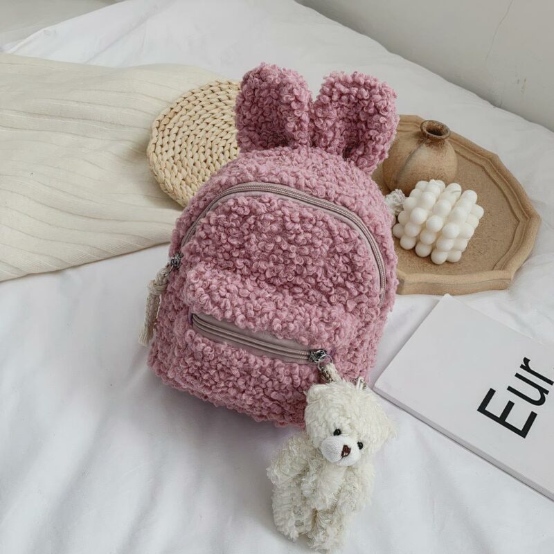 sac à dos en peluche oreilles de lapin