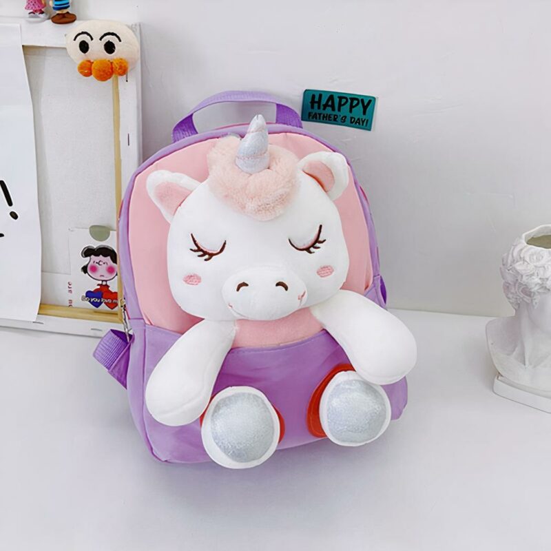 sac à dos peluche licorne