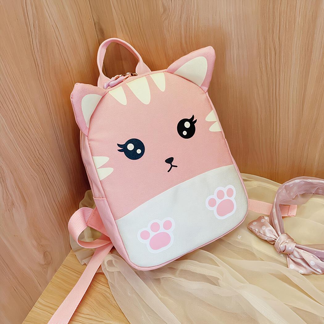 sac à dos rose avec petit chat