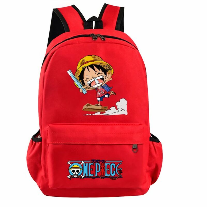sac à dos pour fans de One Piece rouge