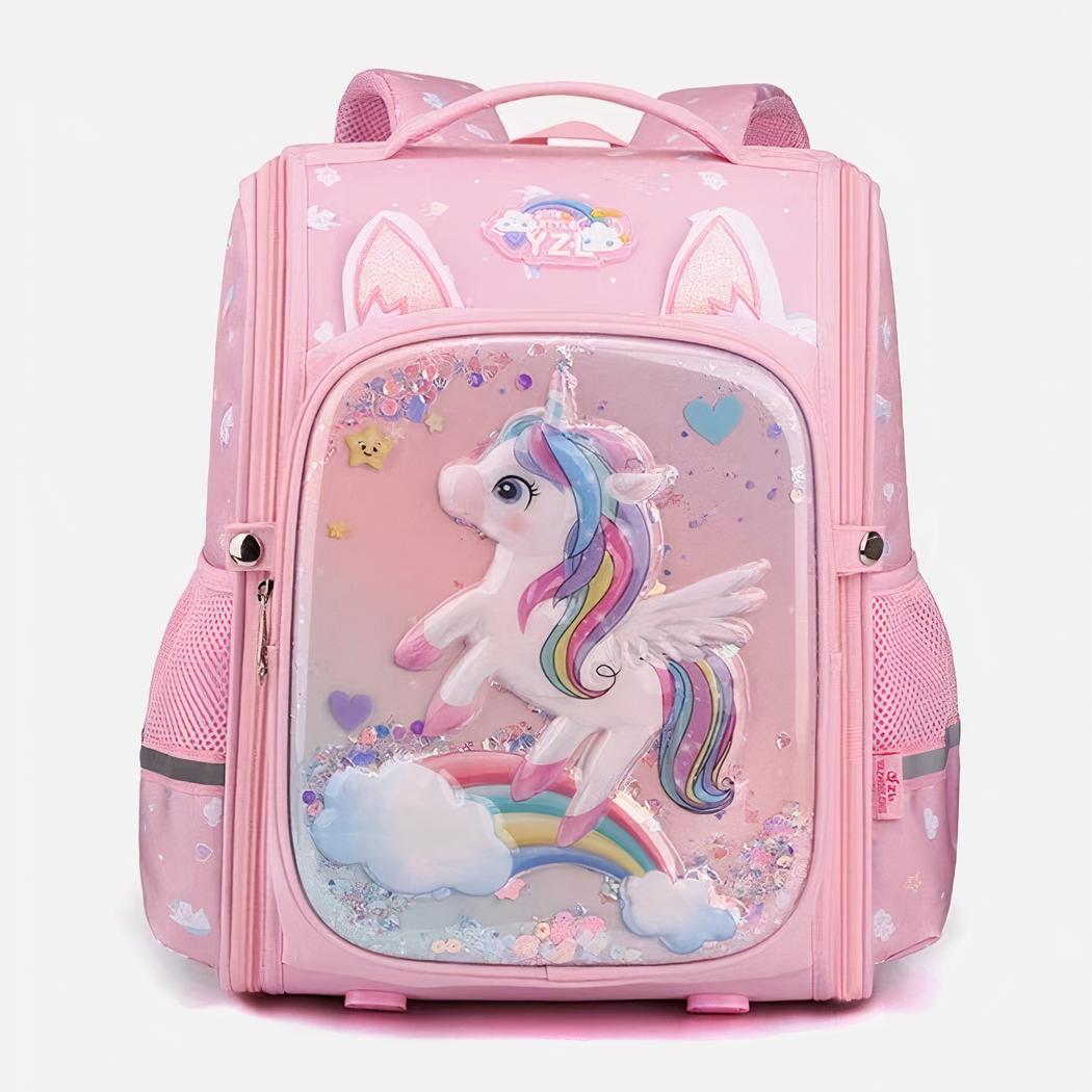 sac à dos licorne avec motif sur pochette en relief