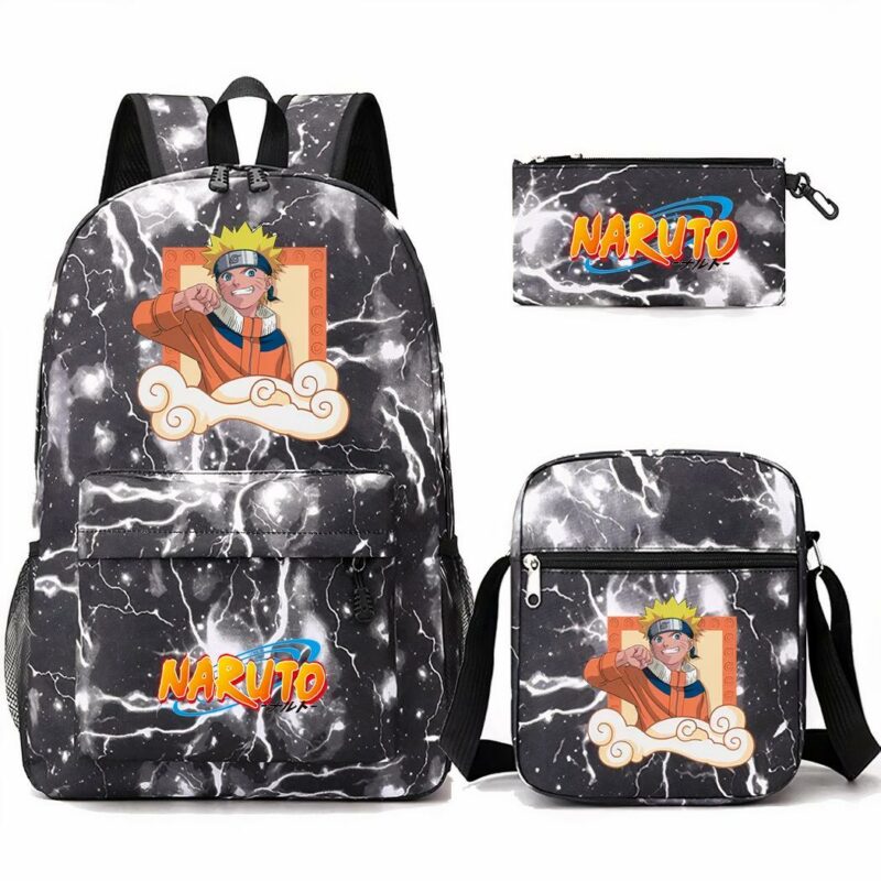 sac à dos gris Naruto pour fans