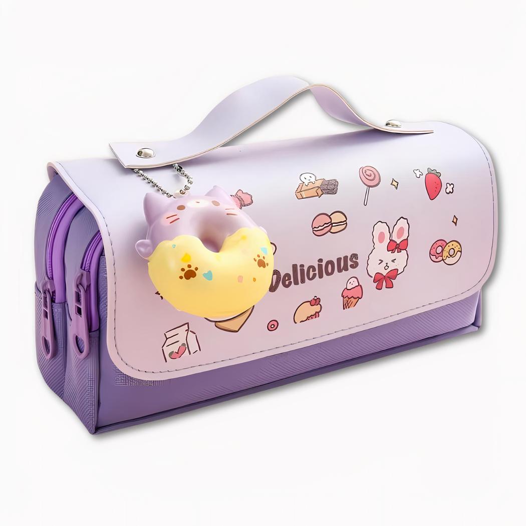 trousse avec porte-clé donut