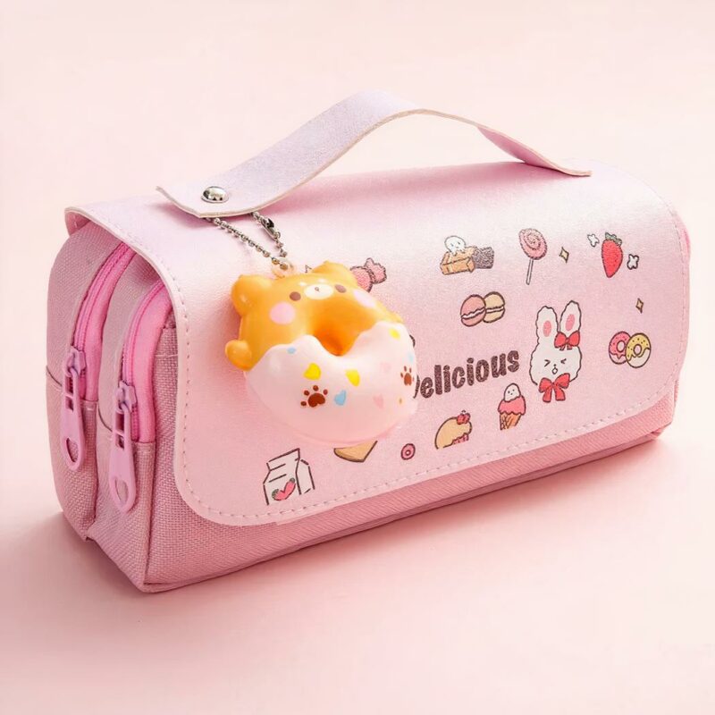 trousse donut porte-clé coloré