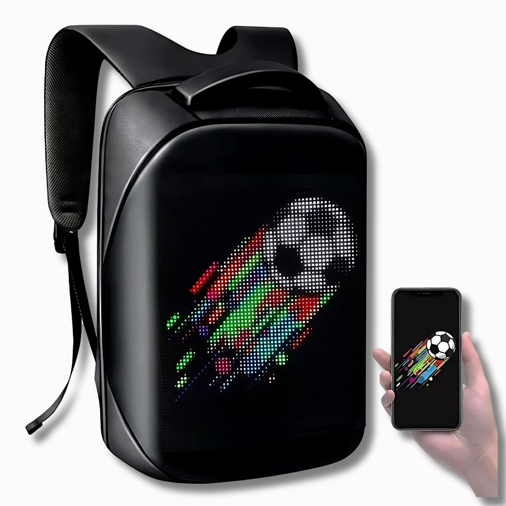 sac à dos avec écran LED programmable