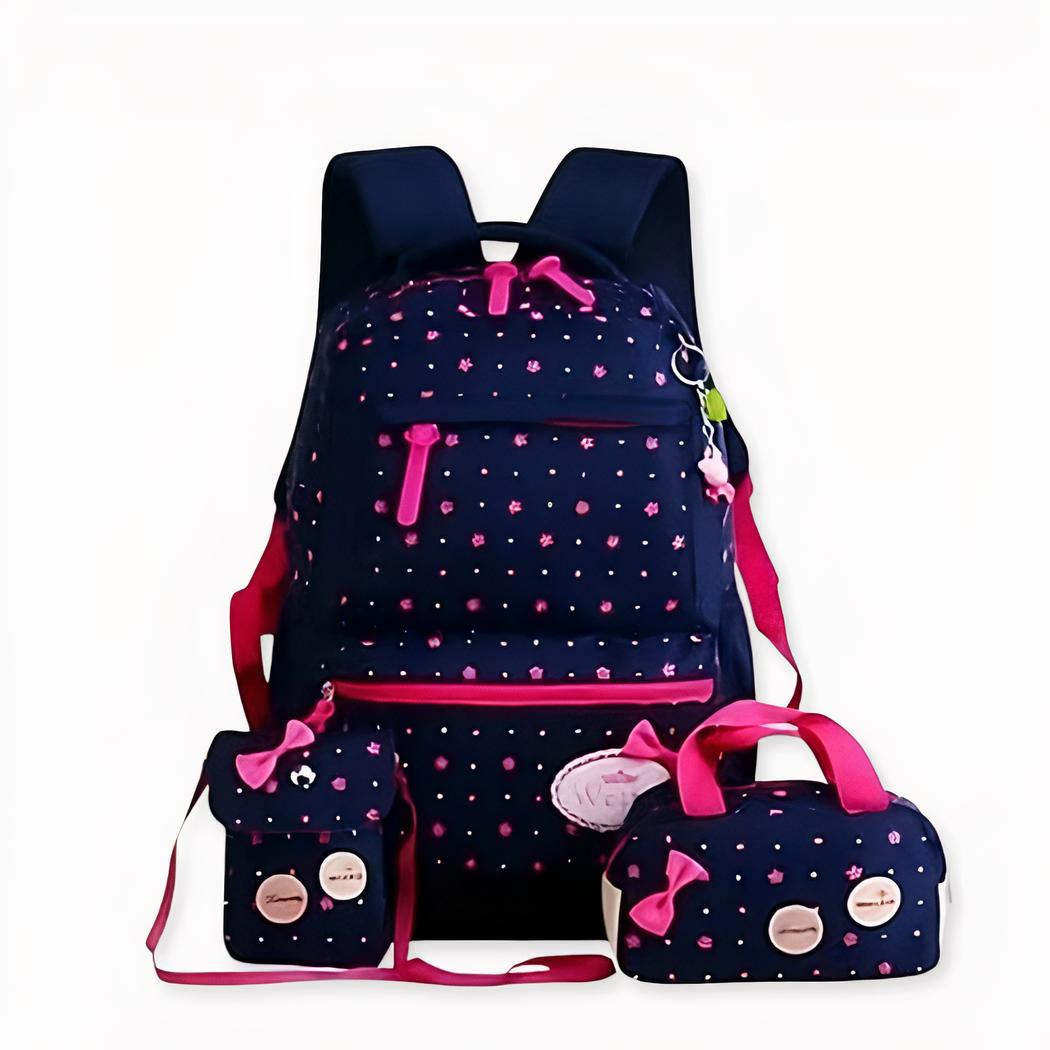 sac à dos girly avec accessoires assortis