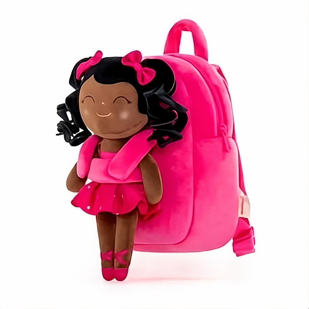 accessoire de danse sac à dos peluche avec poupée