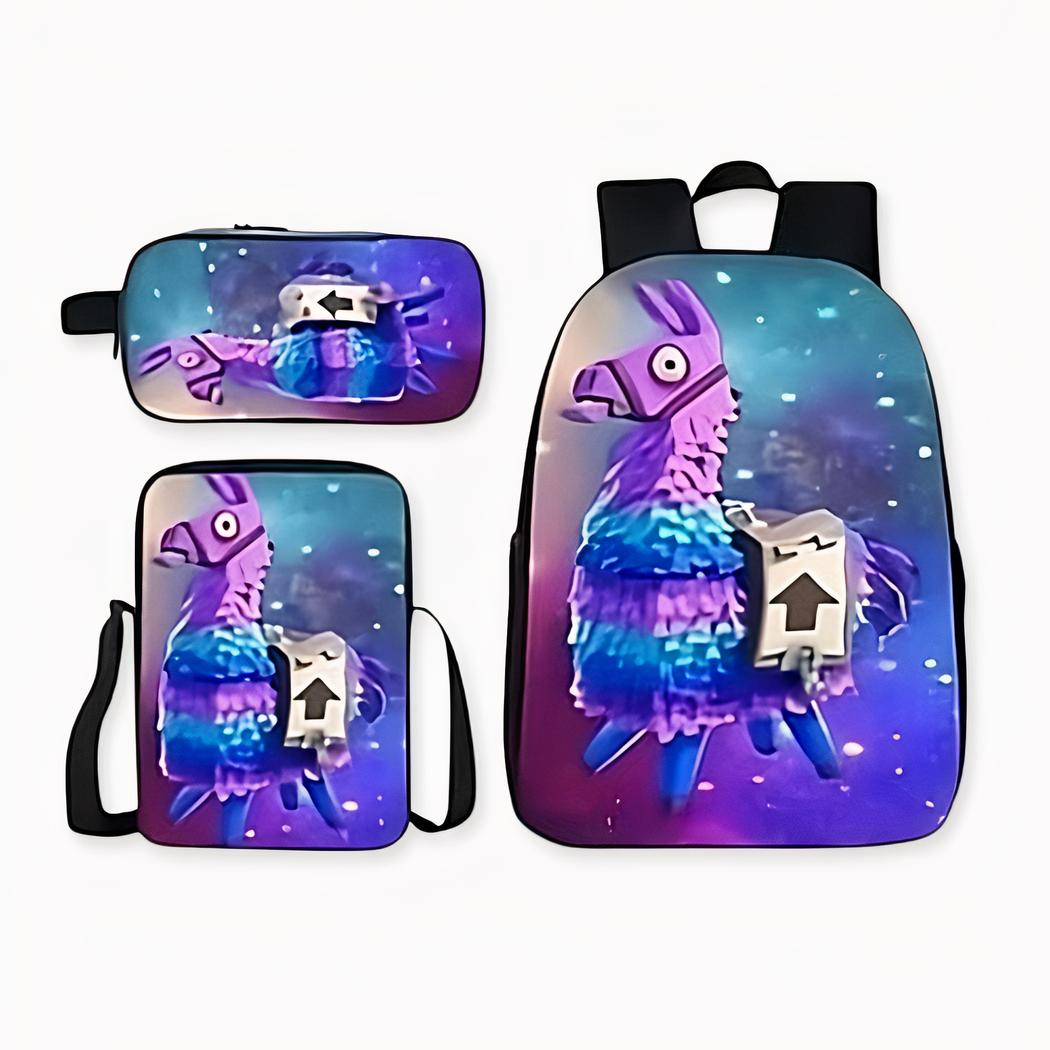 sac à dos Fortnite lama avec accessoires assortis