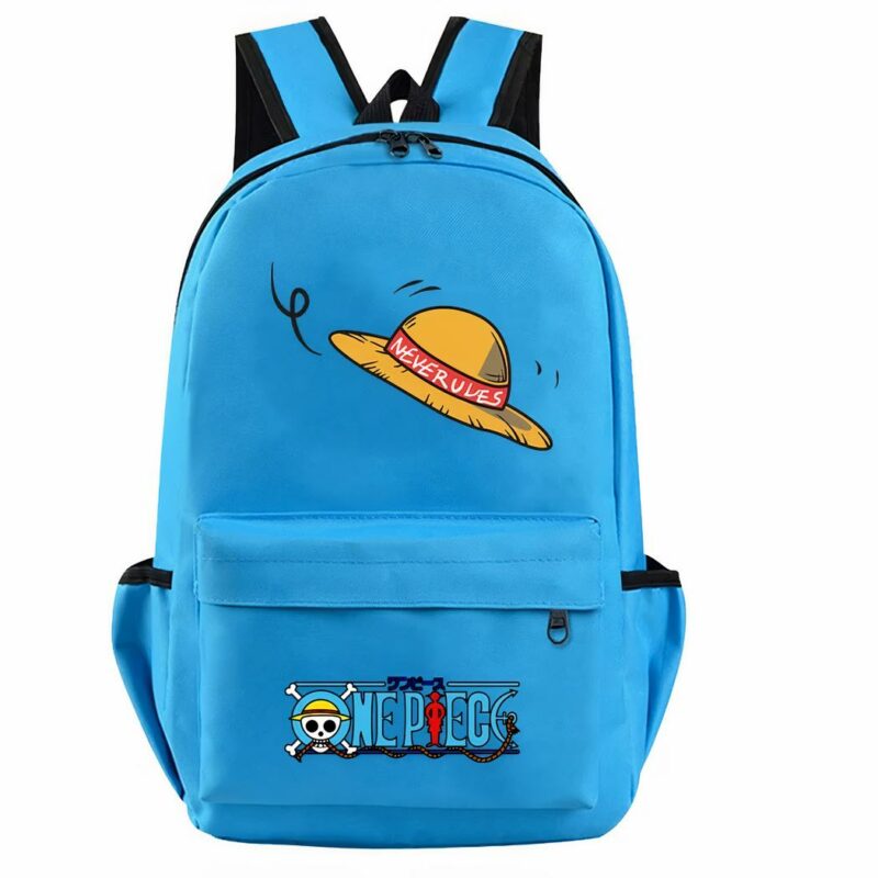 sac à dos bleu clair pour fans de One Piece