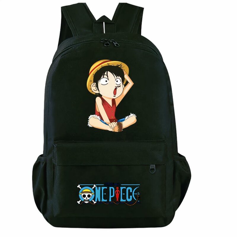 sac à dos noir style manga One Piece