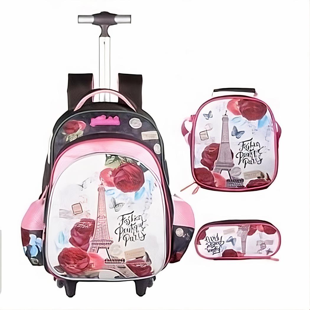 sac à roulettes design Tour Eiffel pour filles