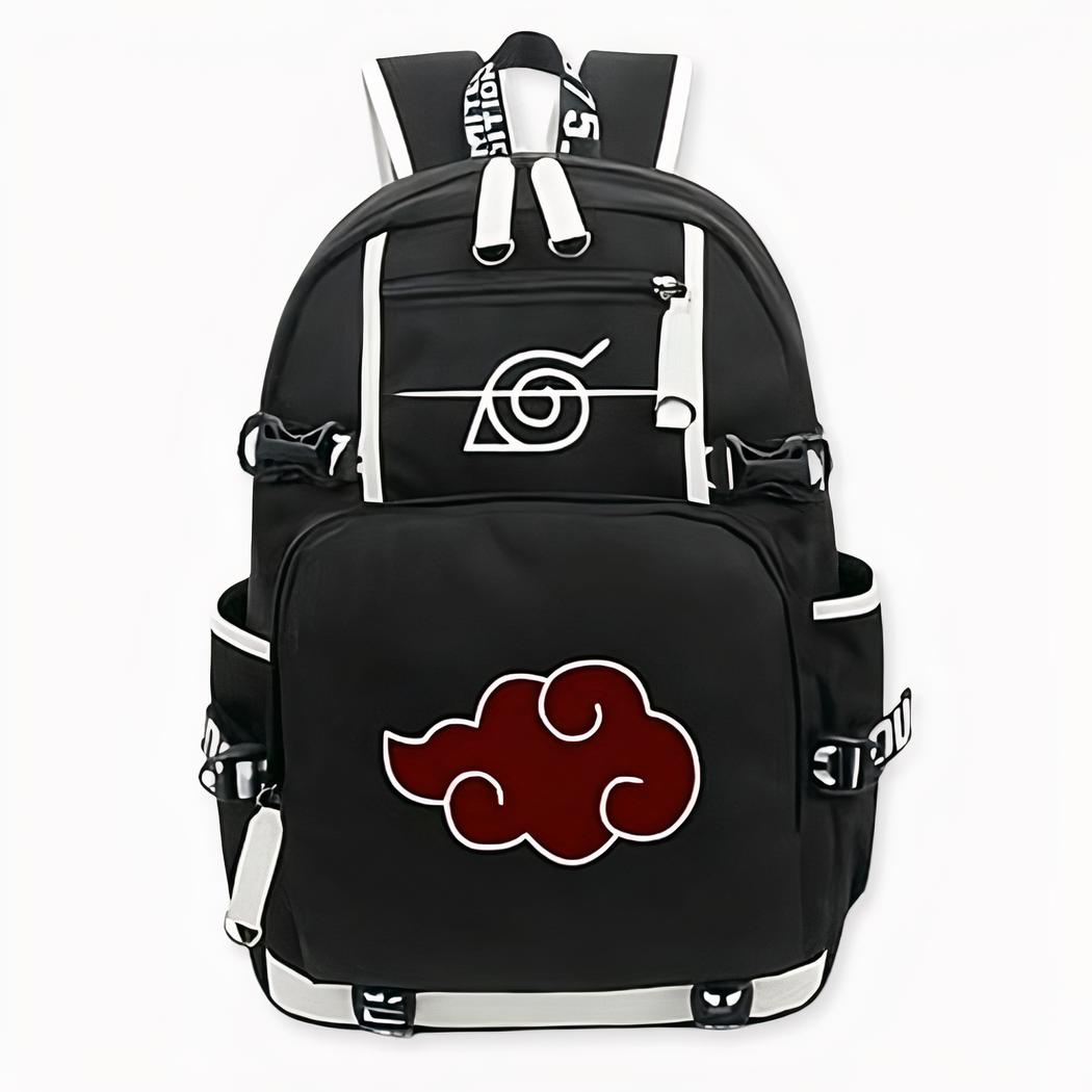 sac à dos noir Naruto motif nuage Akatsuki