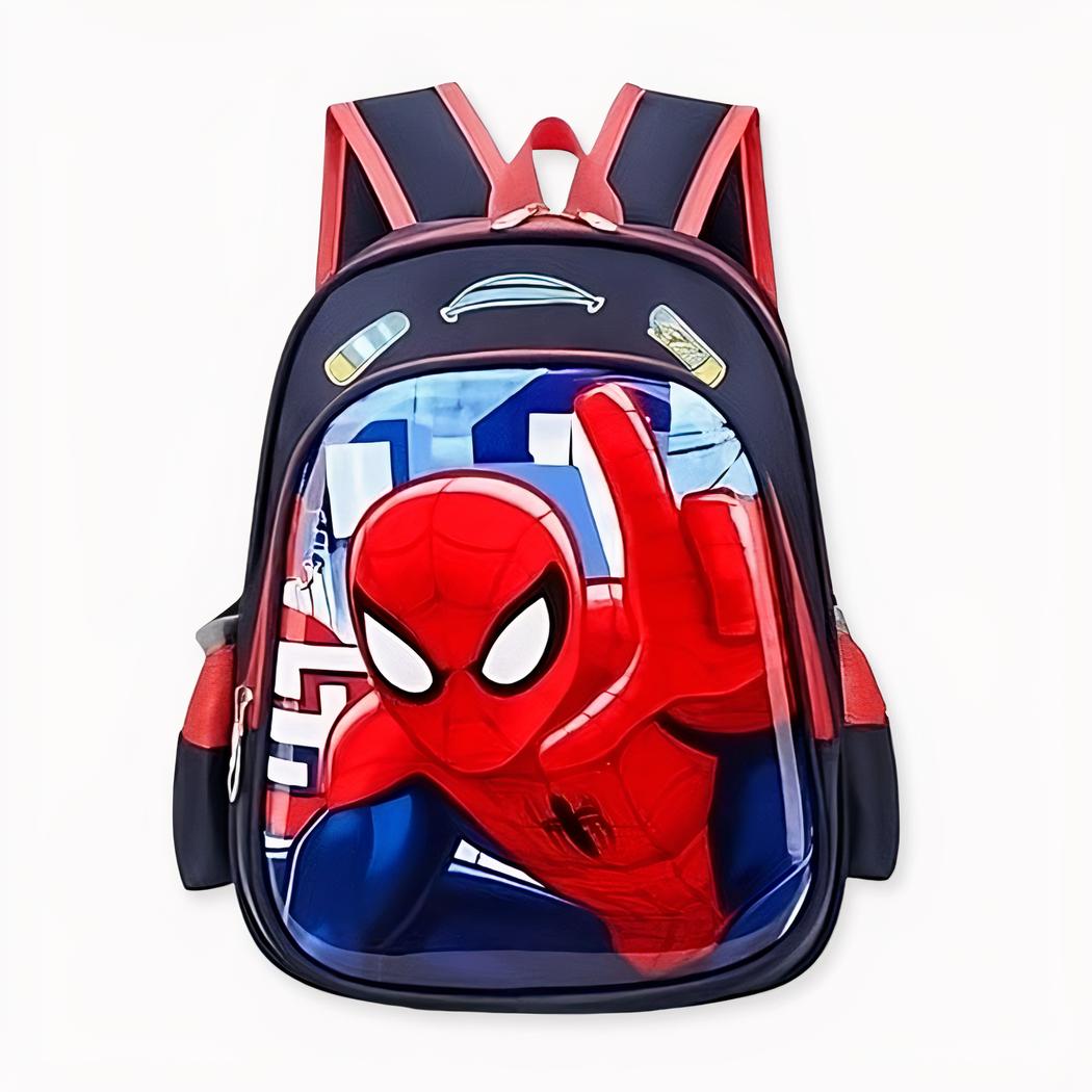 sac à dos d'école Spiderman au design brillant