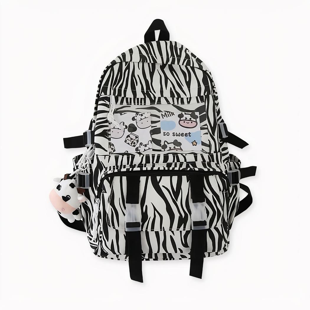 sac à dos imprimé zèbre à joli motif