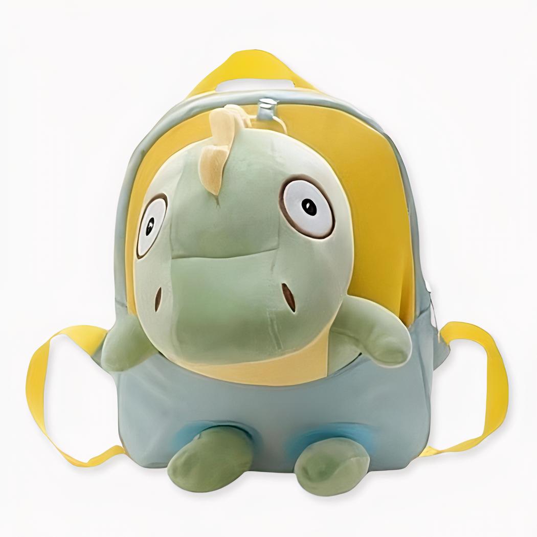 sac à dos pour enfant peluche dinosaure jaune