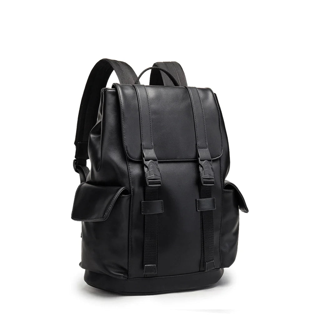 Sac à dos en similicuir noir pour femme