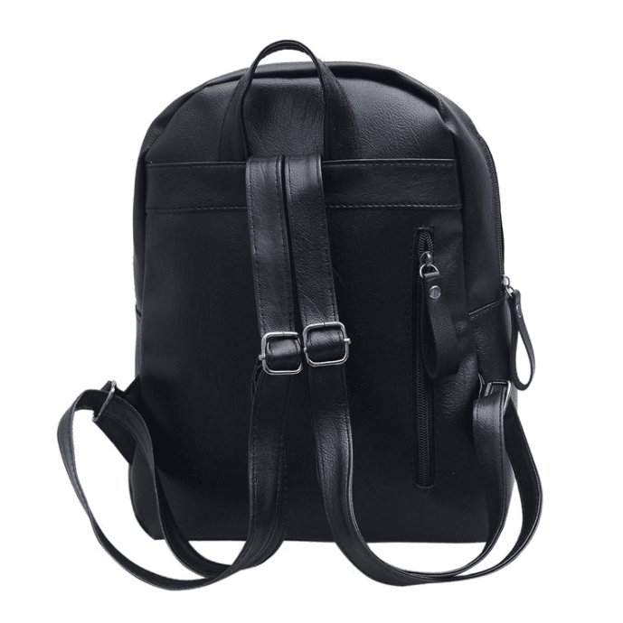 Sac À Dos En Cuir Noir Pour Femme