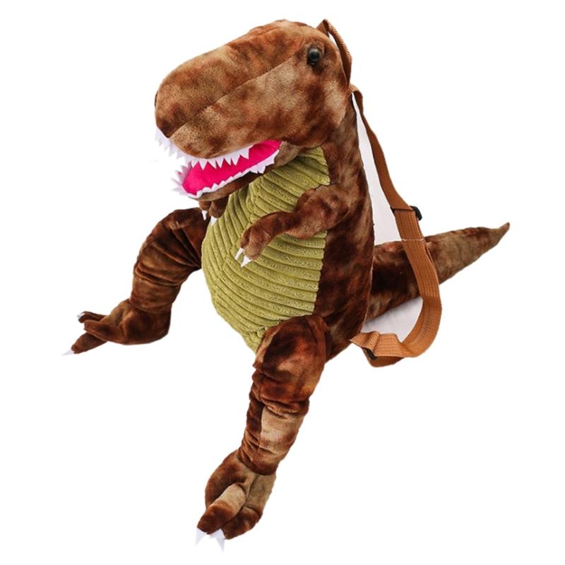 Sac À Dos Dinosaure En Peluche 3D - intérieur avec poche de rangement