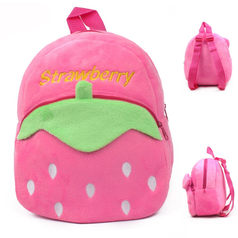 Sac À Dos Peluche Fraise Rose37