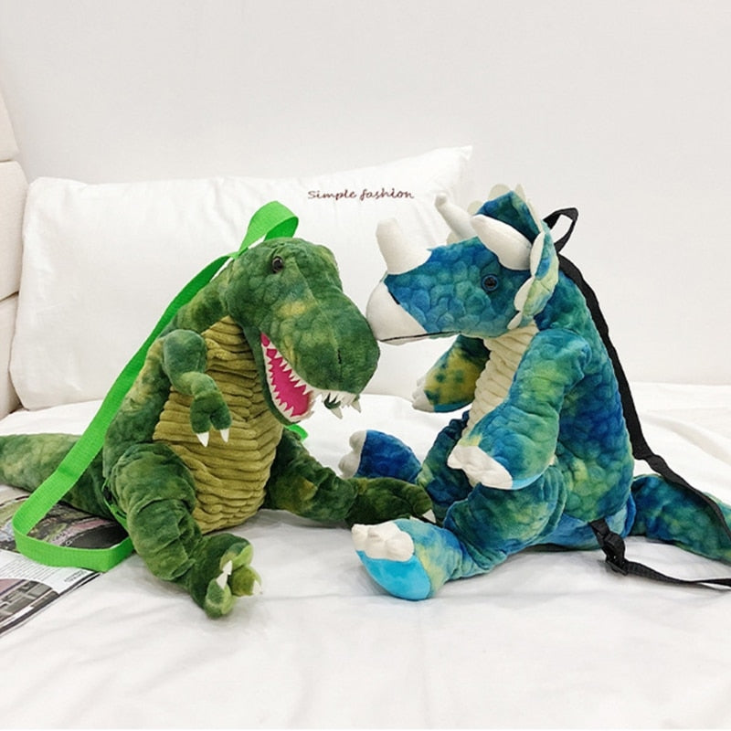 Sac À Dos En Peluche en forme de dinosaure