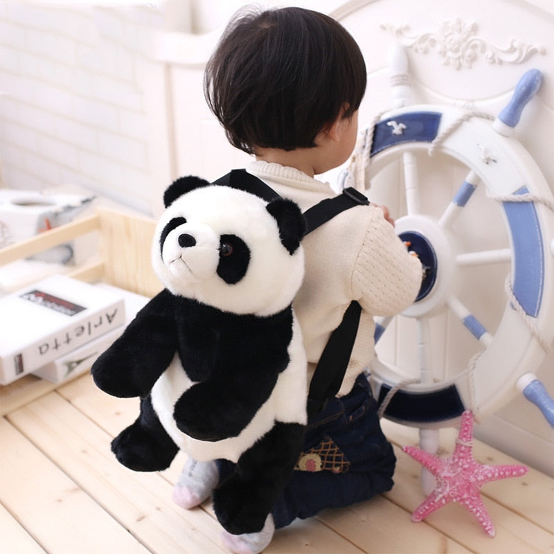 Sac À Dos Peluche Panda Noir Et Blanc