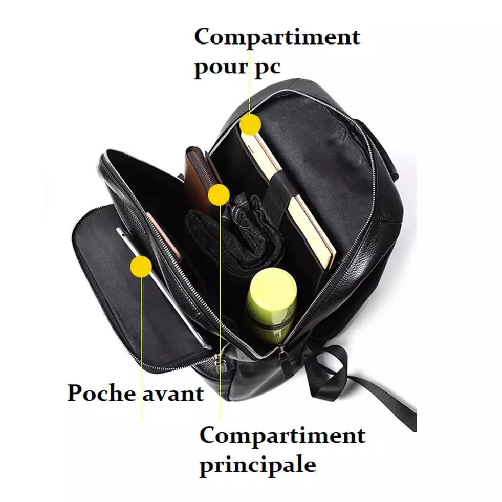 Sac À Dos Cuir Véritable Homme75