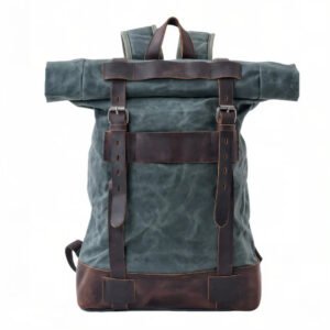 Sac à dos rétro roll top en tissu